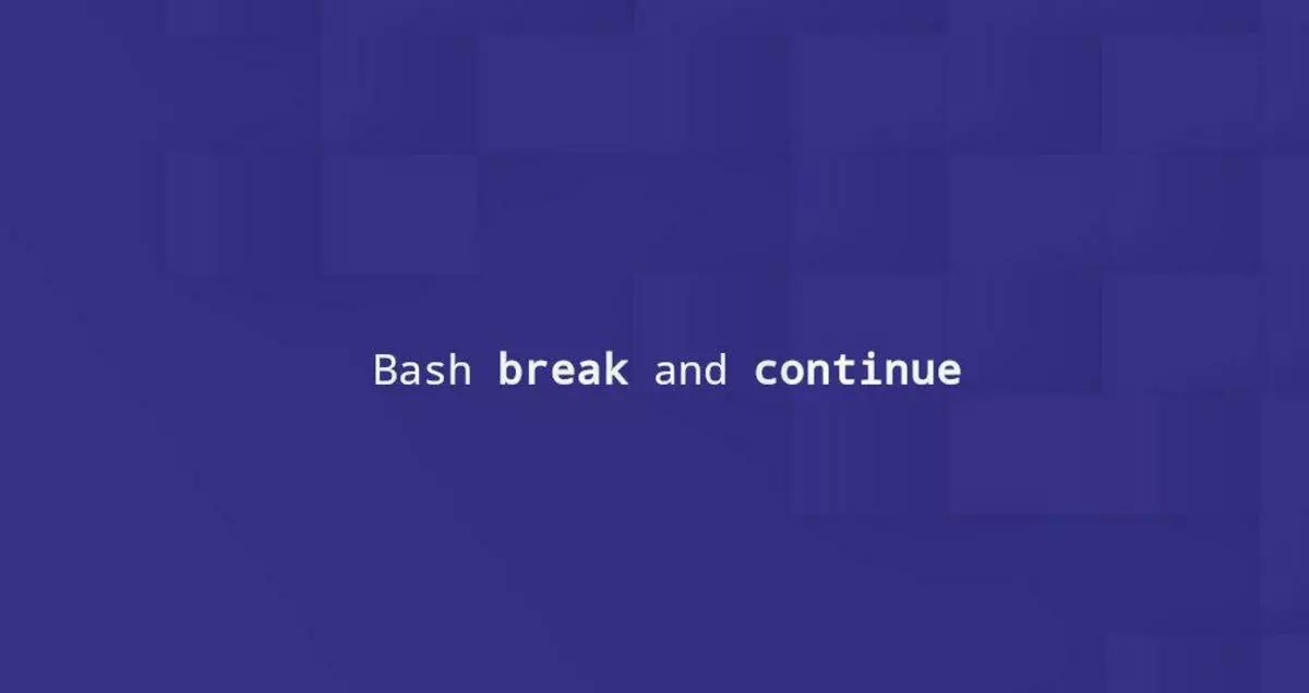 Bash break与continue